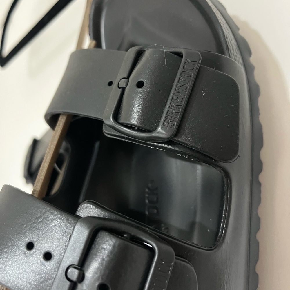 Birkenstock Two-Strap Black EVA Slide Sandals - Picture 2 of 7